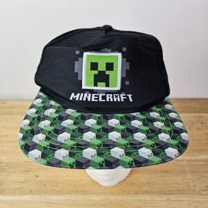 Minecraft Creeper‎ boys/girls Baseball Cap Hat Youth Size OSFM Black Green